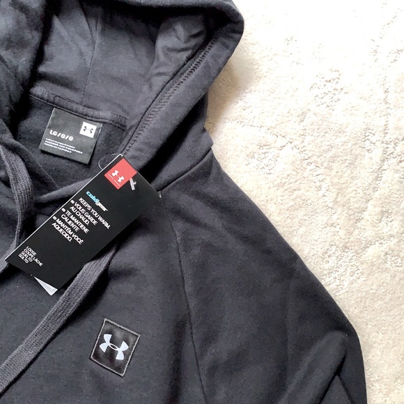 Men’s Black Under Armour Cotton String Hoodie, NWT - Picture 6 of 8